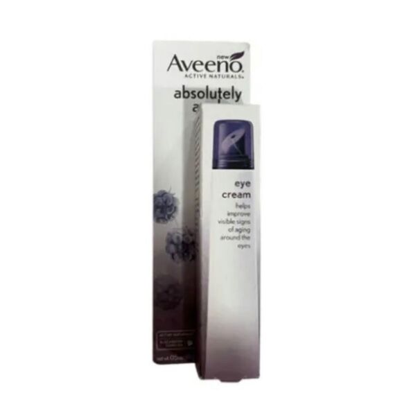Aveeno Absolutely Ageless Eye Cream 0.5oz 3-in-1 Wrinkles Lines Blackberry - Picture 2 of 7